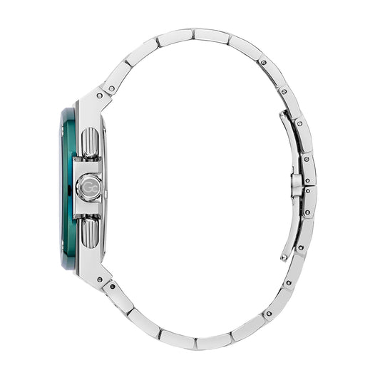 GC Men's Watch Silver & Green Tone Case Grey Dial Quartz