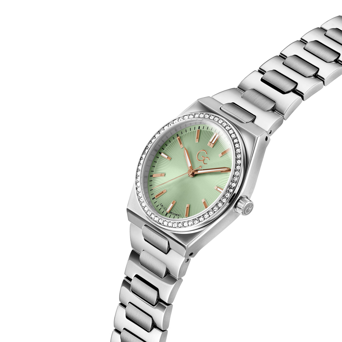 Gc Women's Watch Silver Tone Case Quartz