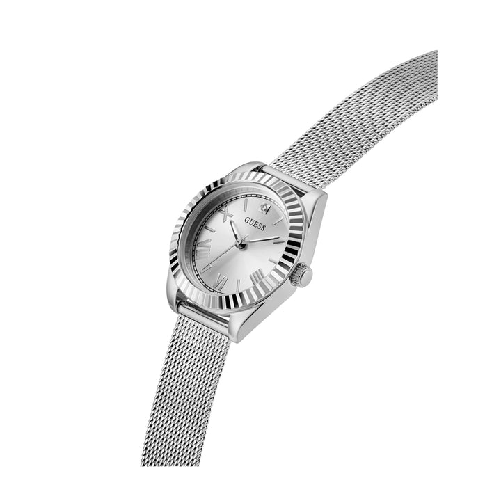 Guess Women's Watch Silver Tone Case Silver Dial Quartz