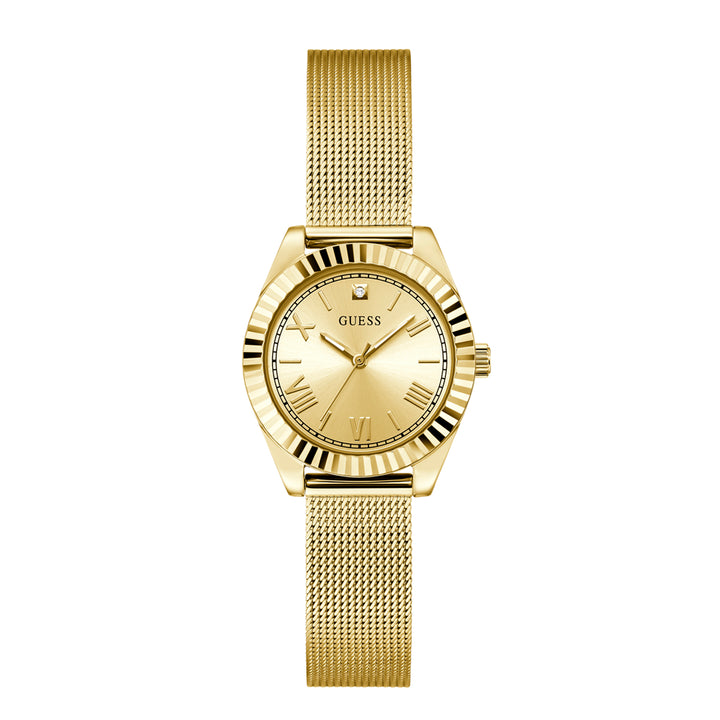 Guess Women's Watch Gold Tone Case Champagne Dial Quartz