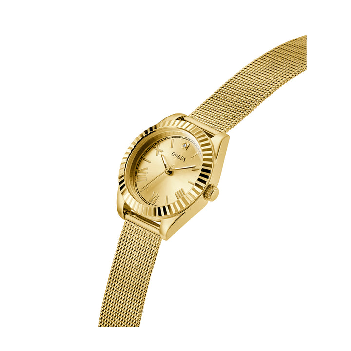 Guess Women's Watch Gold Tone Case Champagne Dial Quartz