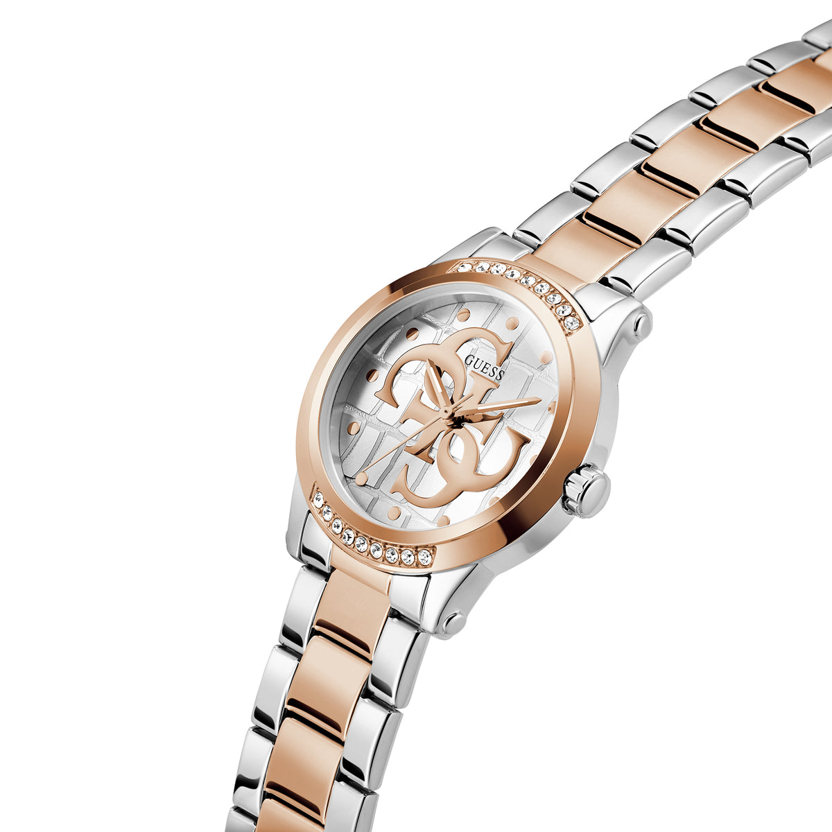 Guess Women's Watch 2-Tone Case White Dial Quartz
