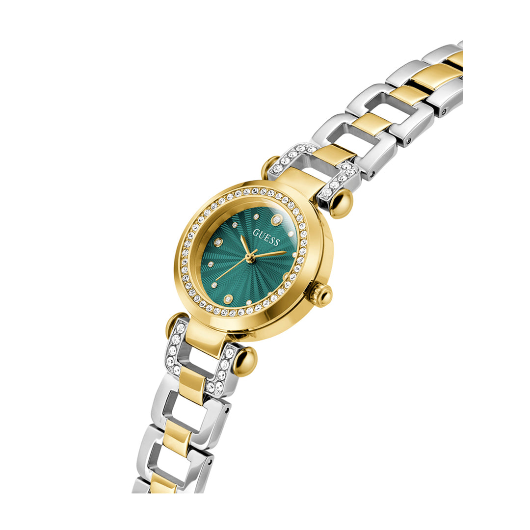 Guess Women's Watch Gold Tone Case Green Dial Quartz