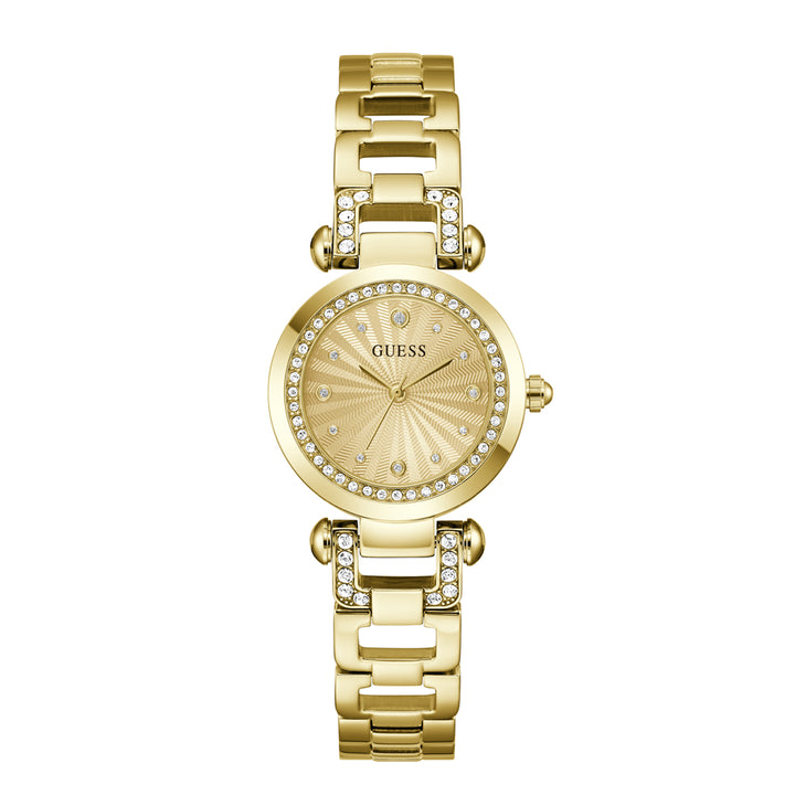 Guess Women's Watch Gold Tone Case Champagne Dial Quartz