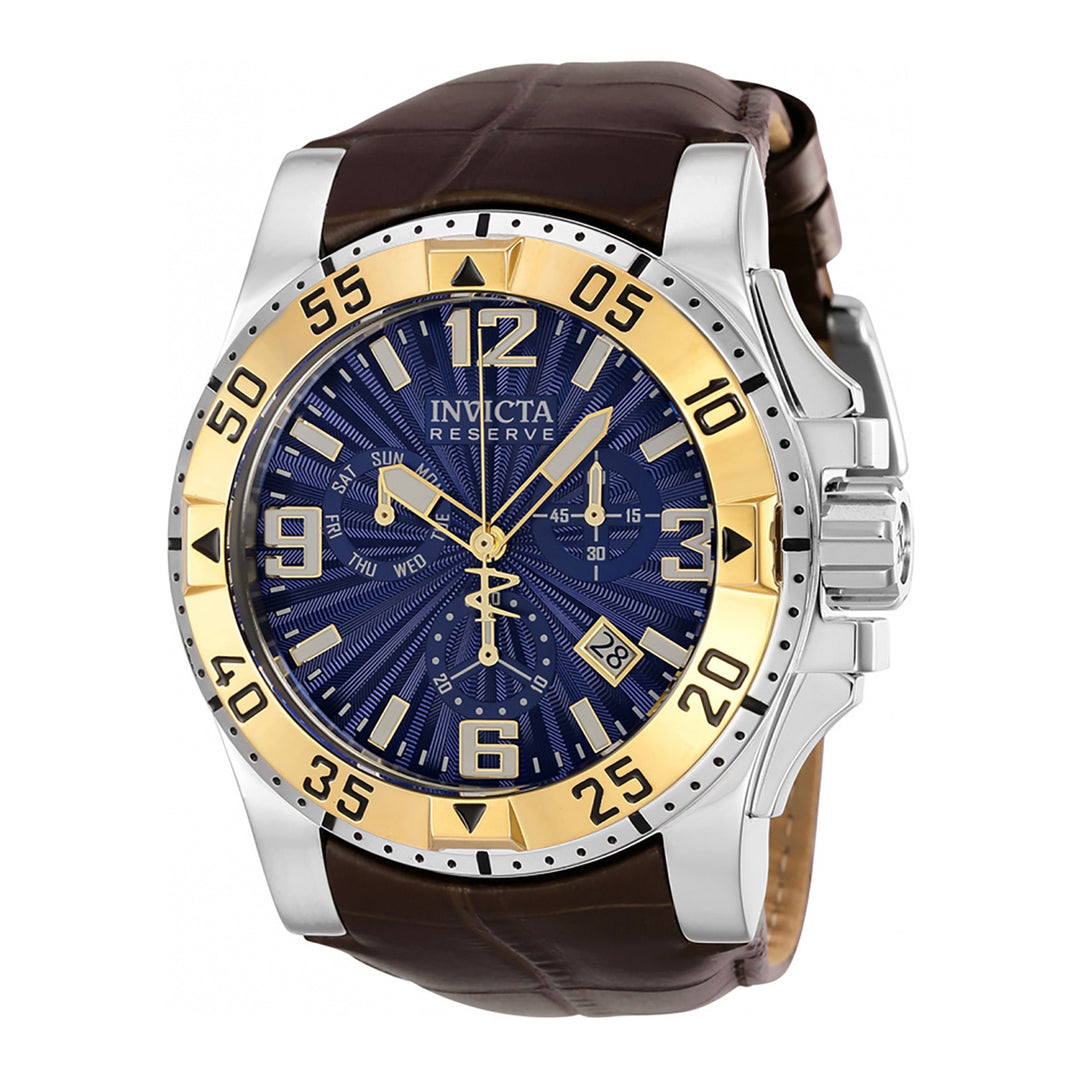 INVICTA Reserve Men 49.5mm Stainless Steel Gold + Steel Blue dial Z60 Quartz