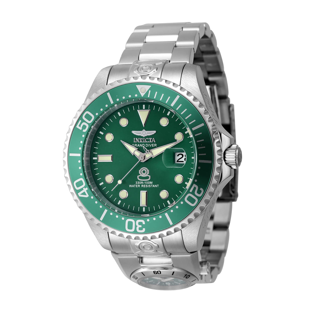 INVICTA Pro Diver Men 47mm Stainless Steel Steel Green dial NH35A Automatic