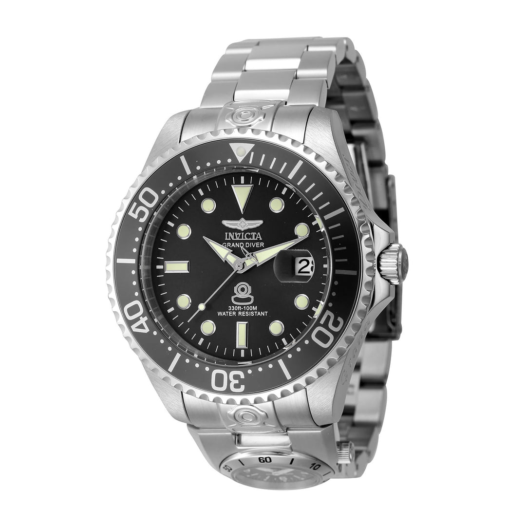 INVICTA Pro Diver Men 47mm Stainless Steel Steel Black dial NH35A Automatic