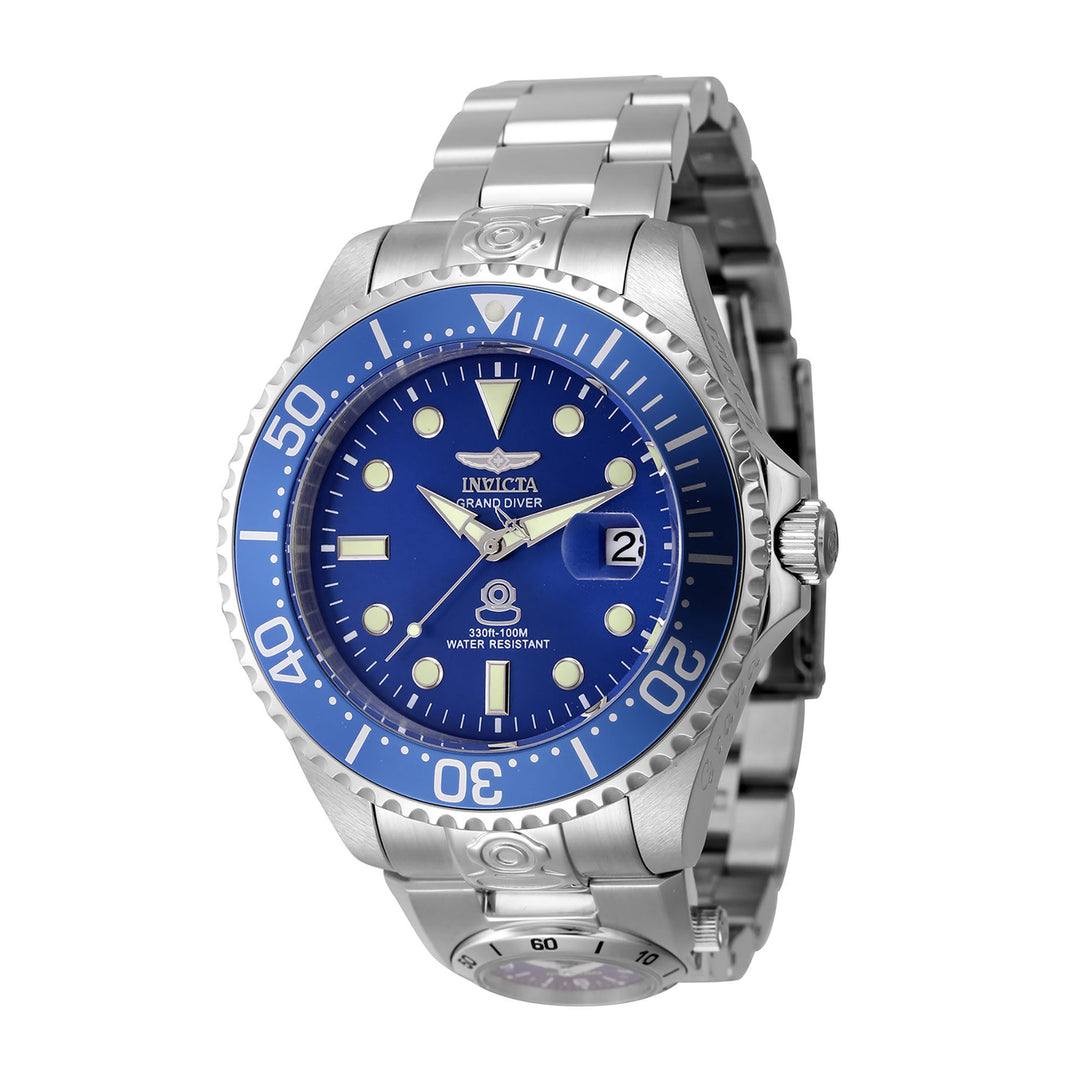INVICTA Pro Diver Men 47mm Stainless Steel Steel Blue dial NH35A Automatic