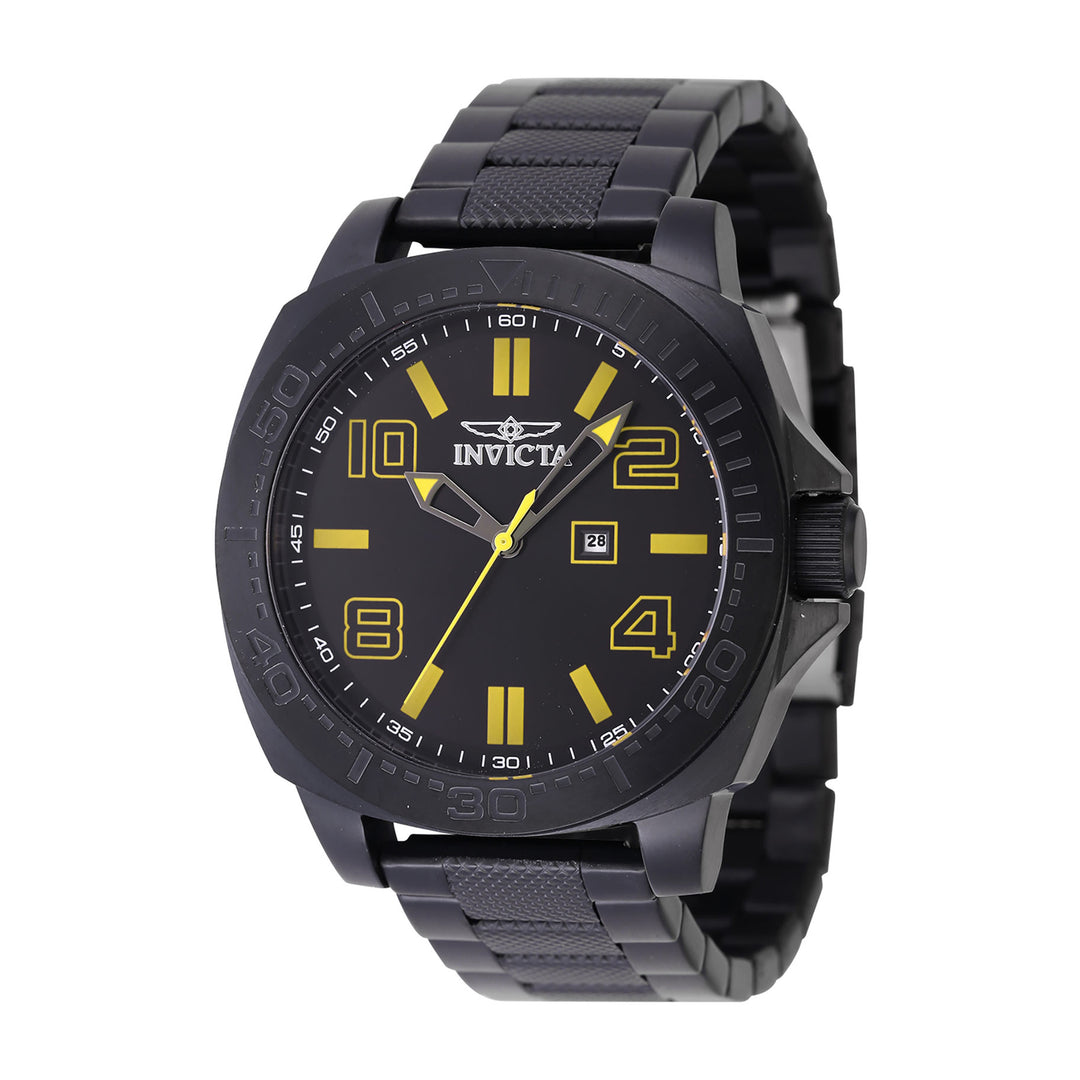 INVICTA Speedway Men 46mm Stainless Steel Black Black dial PC22 Quartz