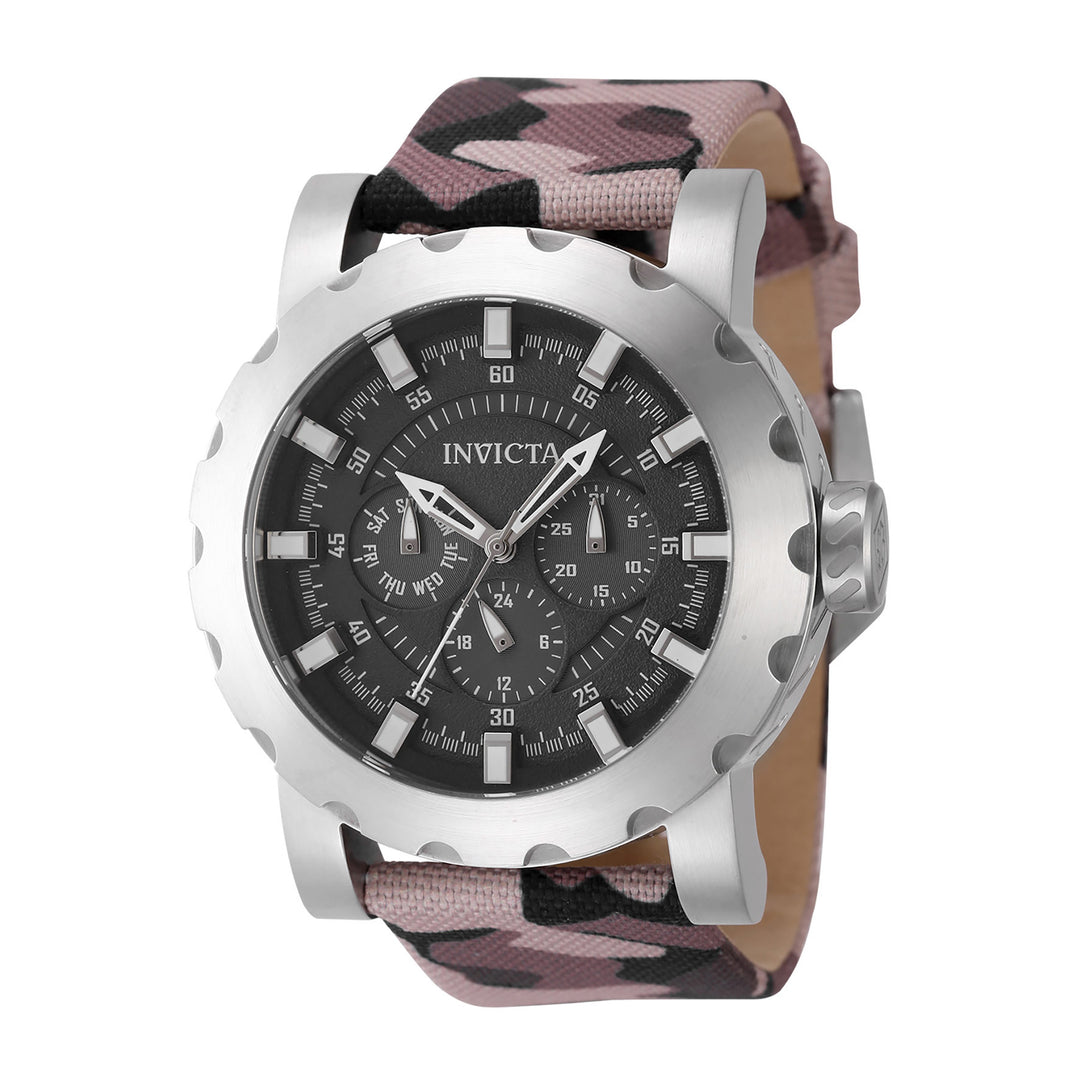 INVICTA I-Force Men 46.00mm Stainless Steel Steel Black dial VH63 Quartz