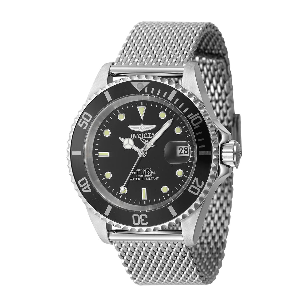 INVICTA Pro Diver Men 40mm Stainless Steel Steel Black dial 8215 Automatic