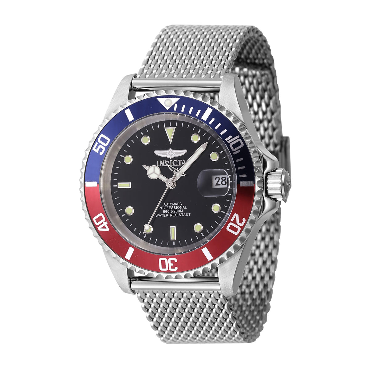 Invicta Pro Diver Men 40mm Stainless Steel Steel Black dial 8215 Automatic