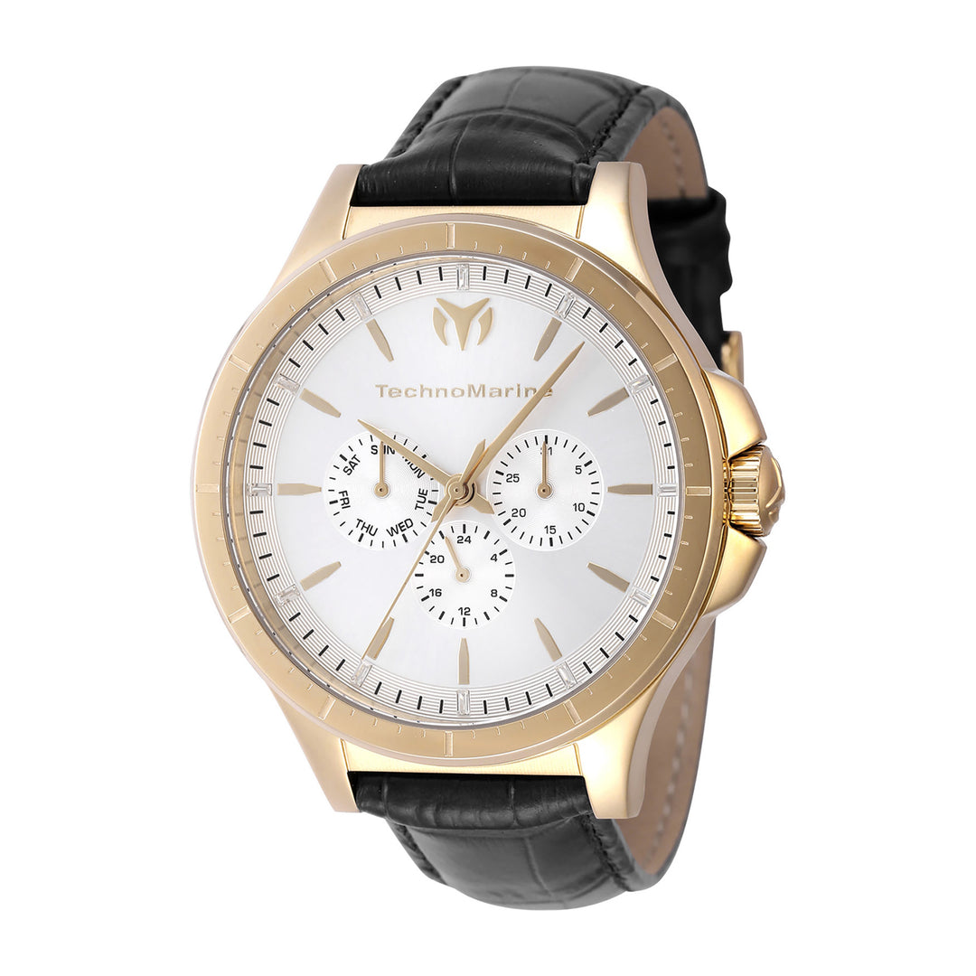 TECHNOMARINE MoonSun Men 45mm Stainless Steel Gold Silver dial VH63 Quartz