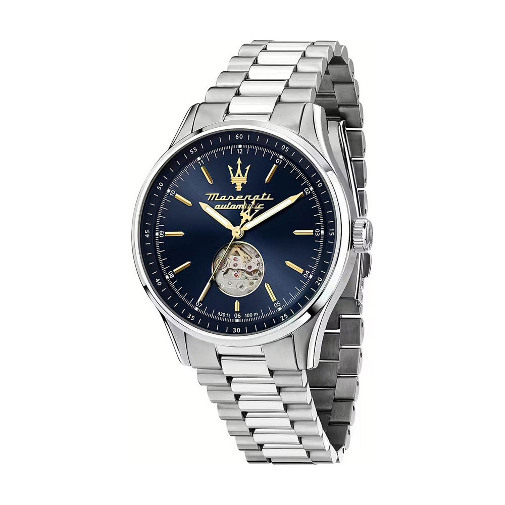 MASERATI SORPASSO 42MM AUTO BLUE DIAL SS BR