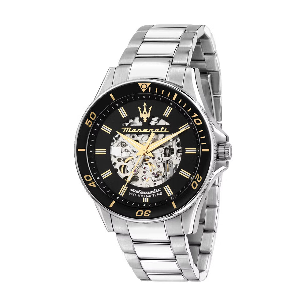 MASERATI SFIDA 44MM AUTO BLACK DIAL BR SS