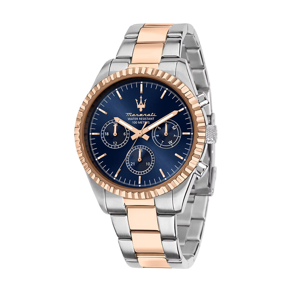 MASERATI COMPETIZIONE 43MM MUL BLUE DIAL SS+RG BR