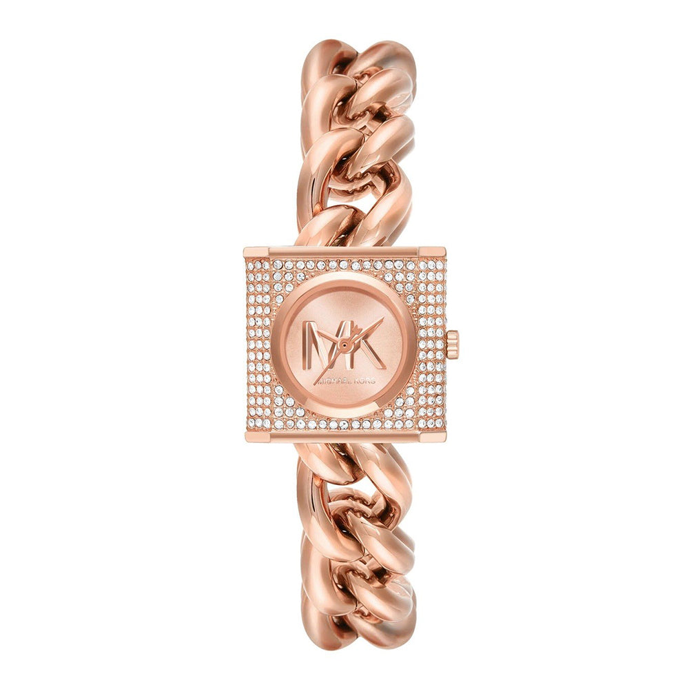Michael Kors Women's MK Chain Lock Three-Hand