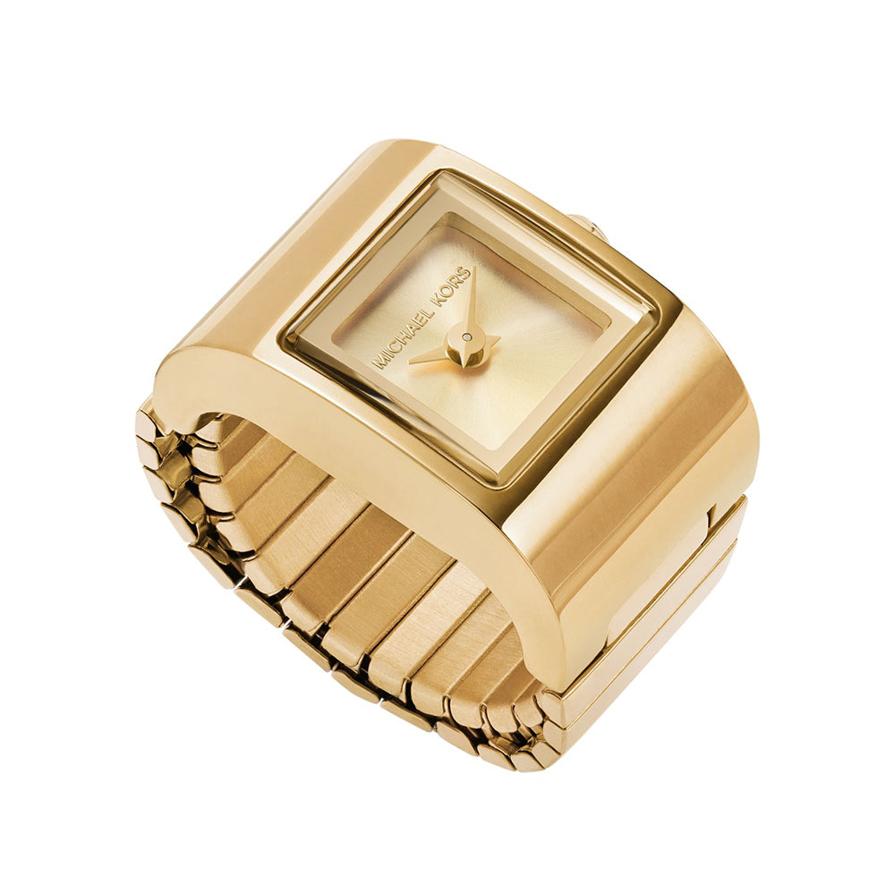 Michael Kors Darrington Two-Hand Gold-Tone Stainless Steel Watch Ring
