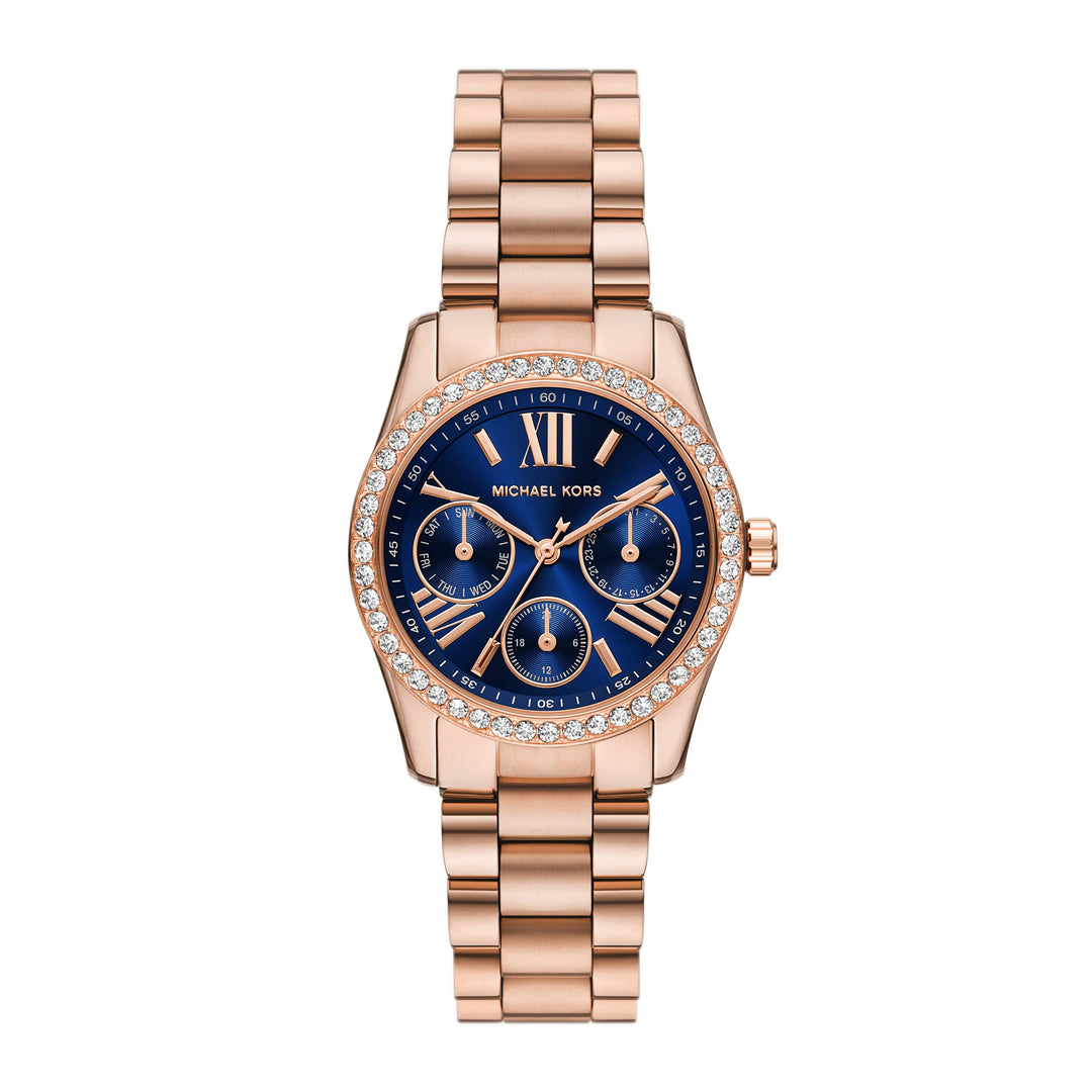 Michael Kors Women's Lexington Lux Multifunction Rose Gold-Tone Stainless Steel Watch