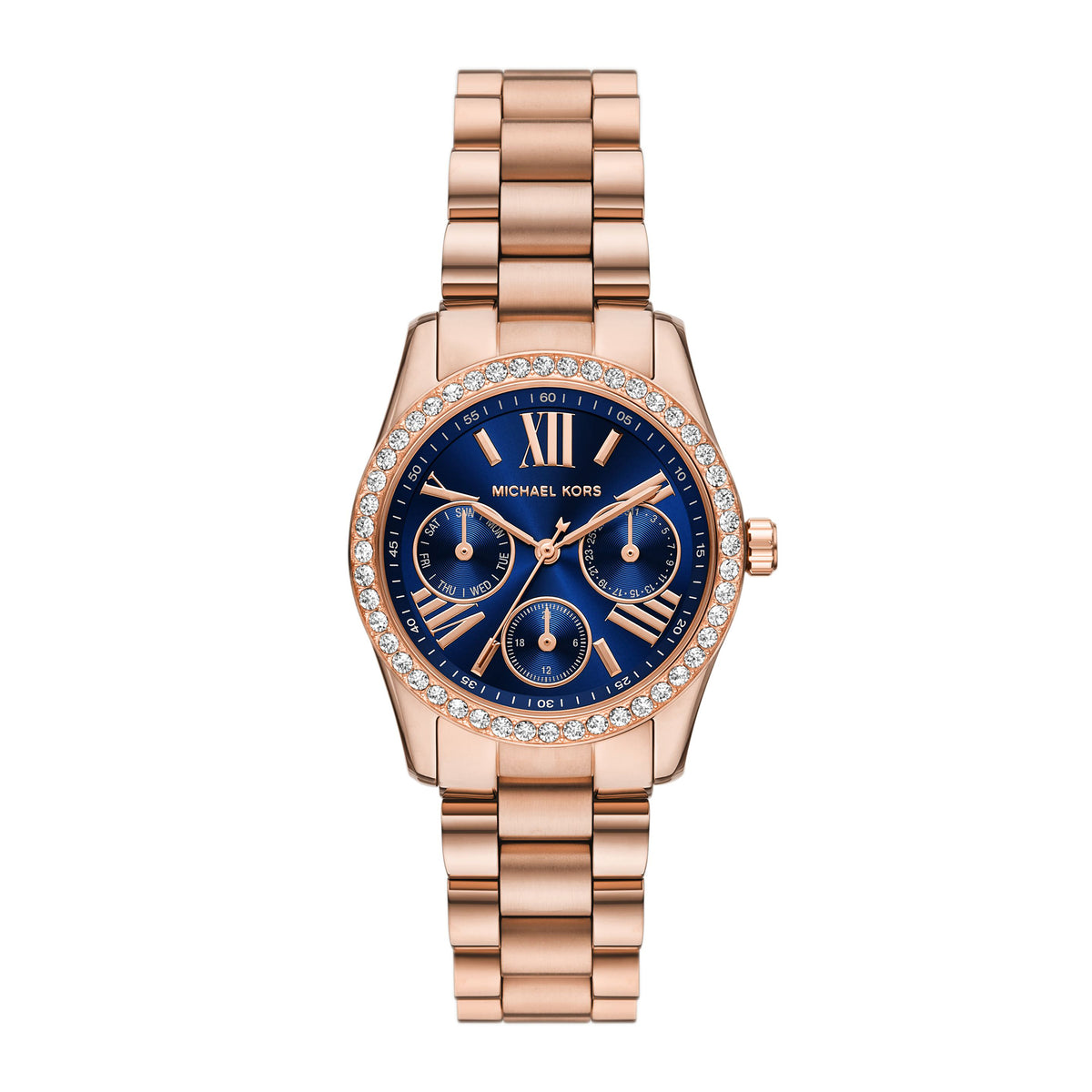 Michael Kors Women's Lexington Lux Multifunction Rose Gold-Tone Stainless Steel Watch