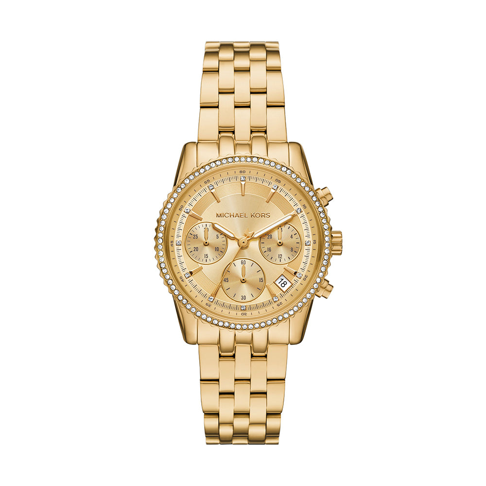 Michael Kors Mini Bryant Chronograph Gold-Tone Stainless Steel Watch