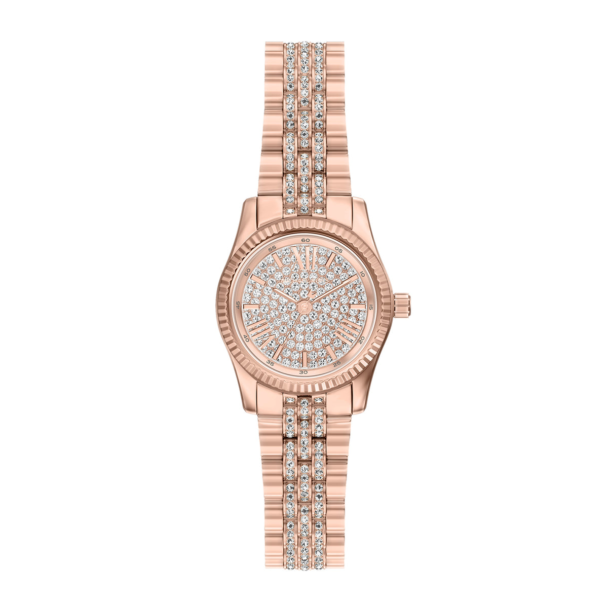 Michael Kors Women's Lexington Three-Hand Rose Gold-Tone Stainless Steel Watch