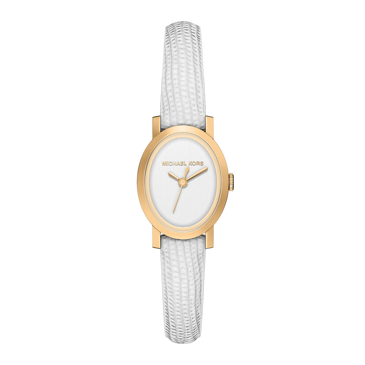 Michael Kors Women's Maude Three-Hand White Leather Watch