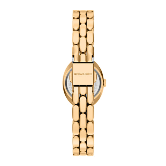 Michael Kors Women's Maude Three-Hand Gold-Tone Stainless Steel Watch and Bracelet Set