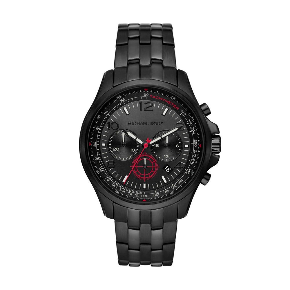 Michael Kors Pilot Chronograph Black Stainless Steel Watch