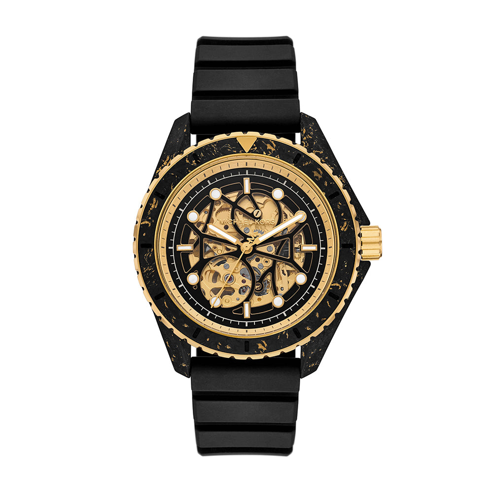Michael Kors Limited Edition Maritime Three-Hand Black Silicone Watch