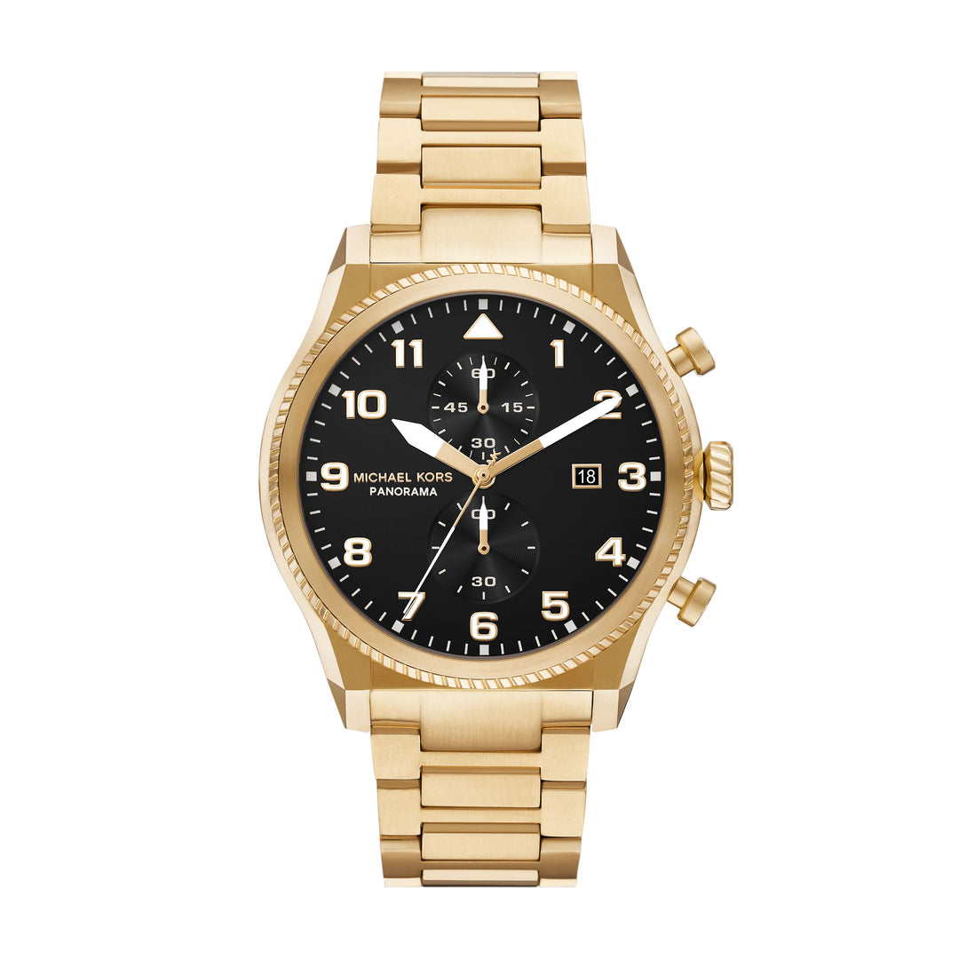 Michael Kors Panorama Chronograph Gold-Tone Stainless Steel Watch