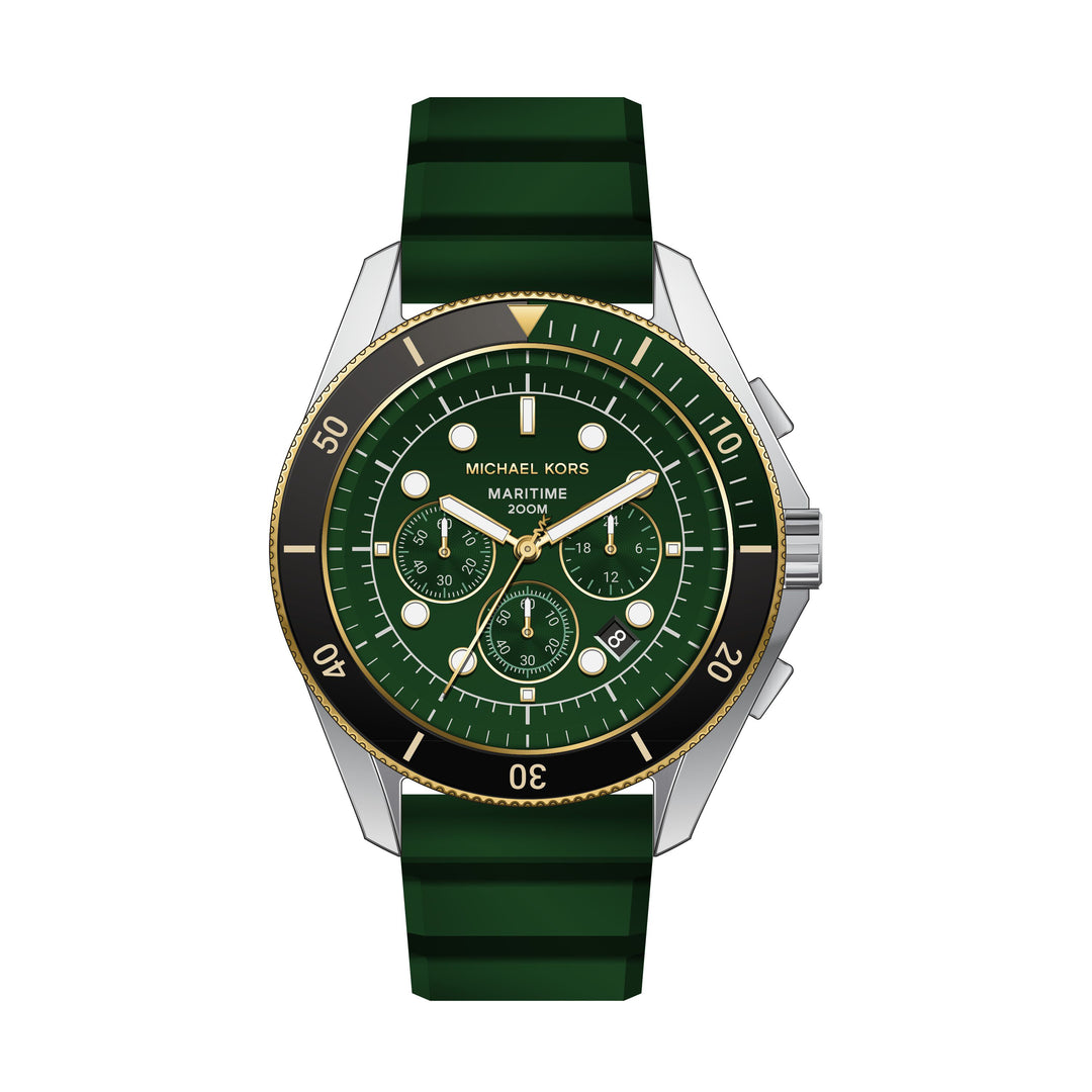 Michael Kors Oversized Maritime Two-Tone and Silicone Watch