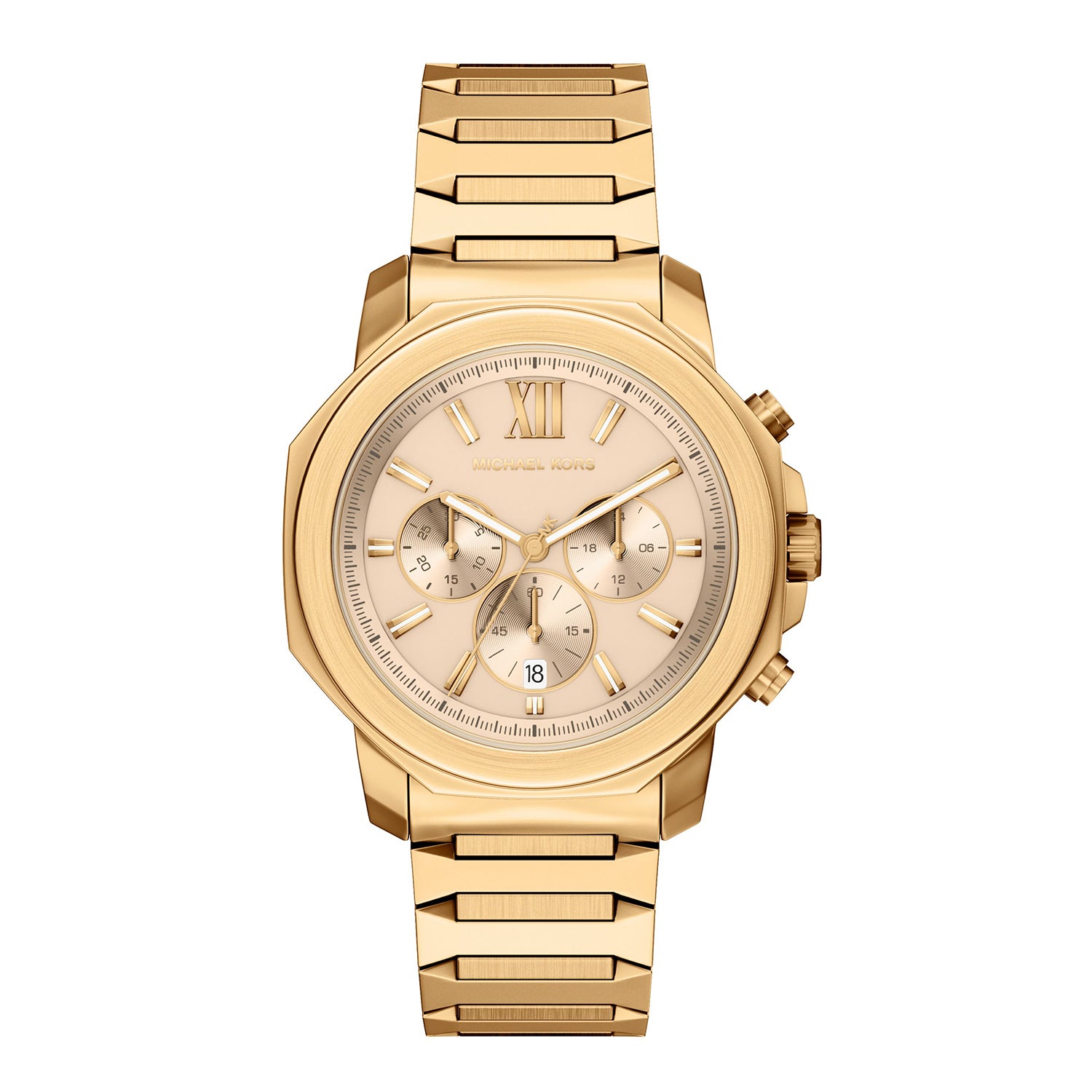 Michael Kors Men's Prescott Chronograph Gold-Tone Stainless Steel