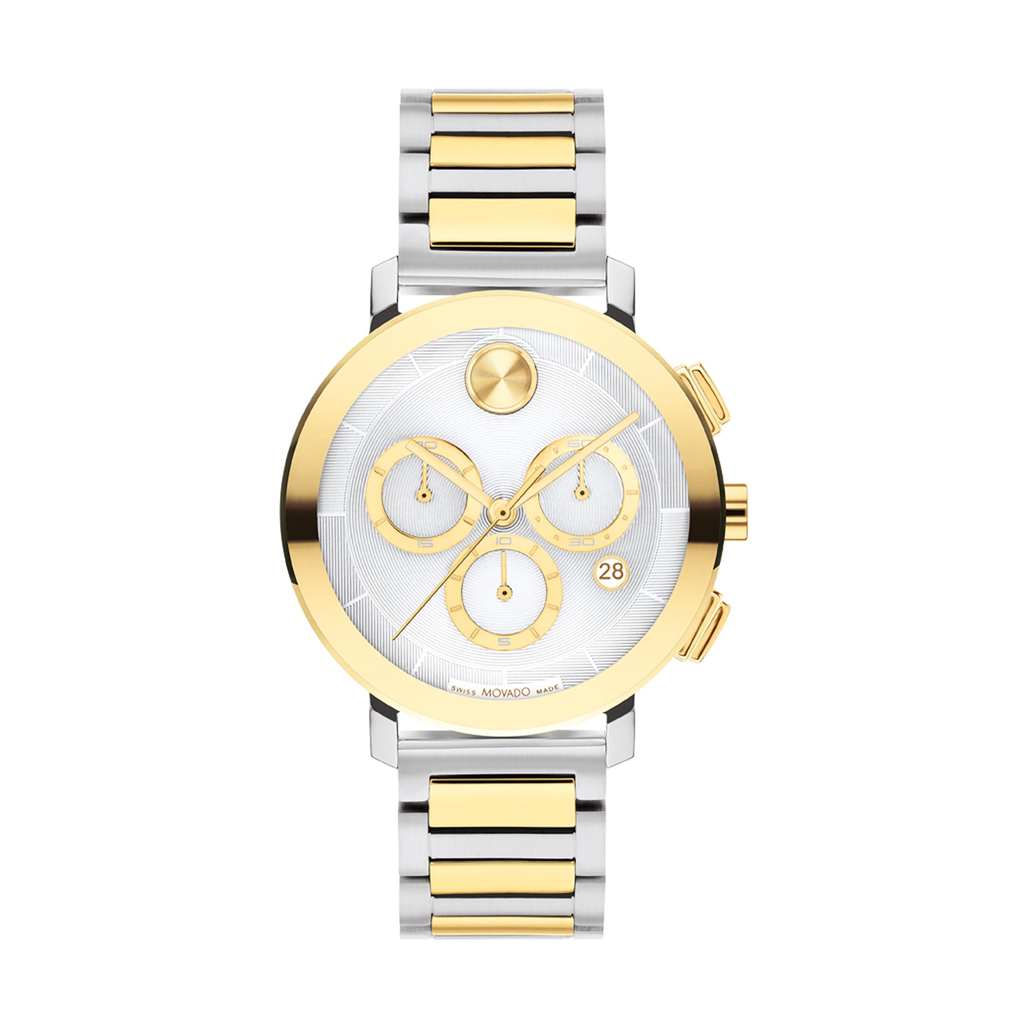 Movado Bold Ladies Silver Dial Watch Gold Tone Case Quartz The Watch House