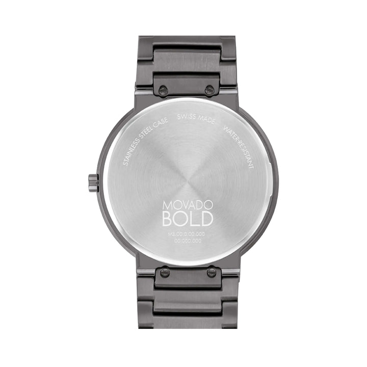 Movado Bold Men's Watch Grey Tone Case Clay Dial Quartz