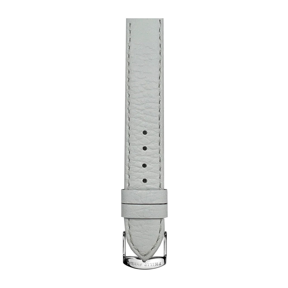 PHILIP STEIN Signature Calf Leather Stitched White Strap Size 2