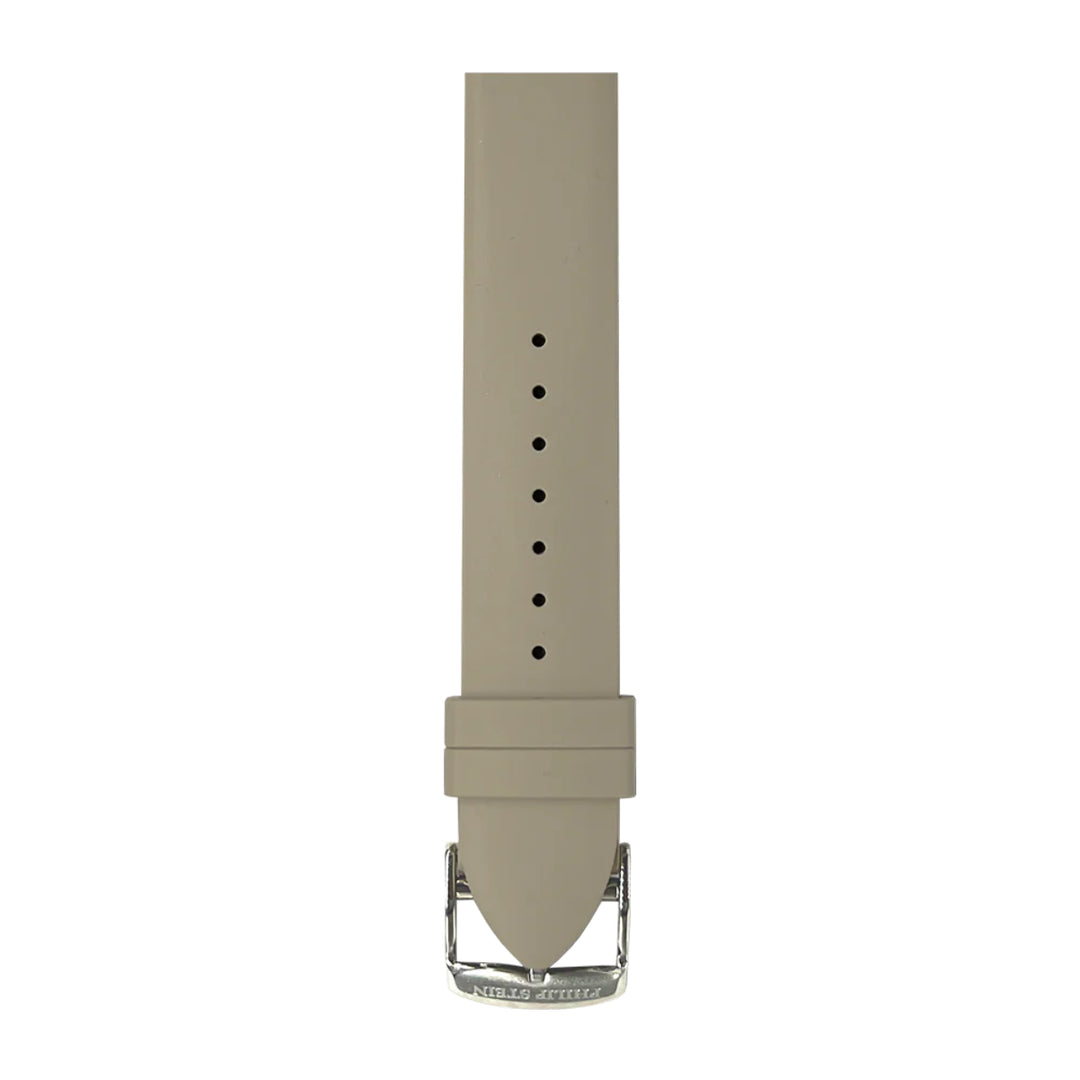 PHILIP STEIN Signature Cream Rubber Strap Size 2