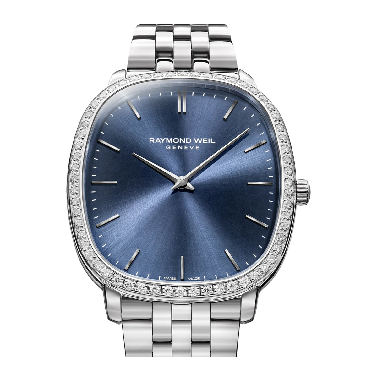 Raymond Weil Toccata Heritage Blue Dial Quartz Diamonds Bracelet Watch 31 x 36 mm