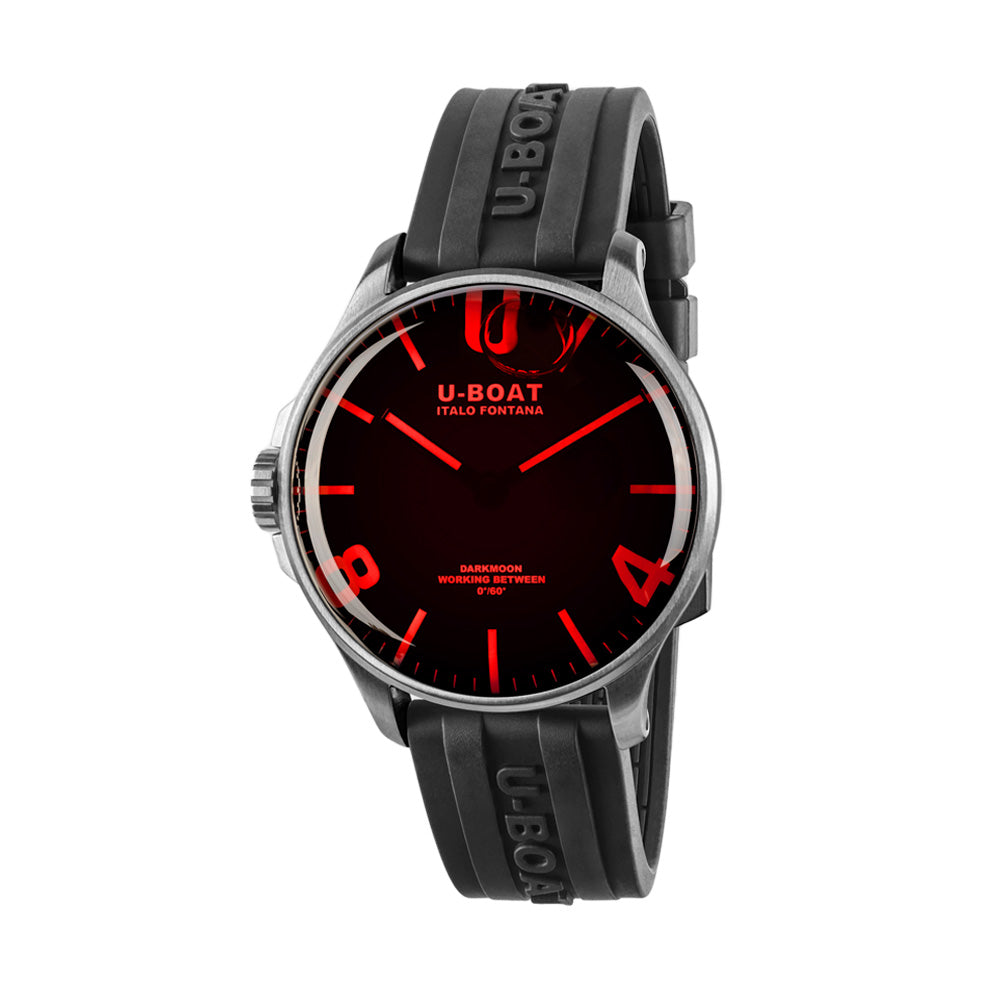 U-Boat Men's Silver Tone Case Black Dial Quartz Watch