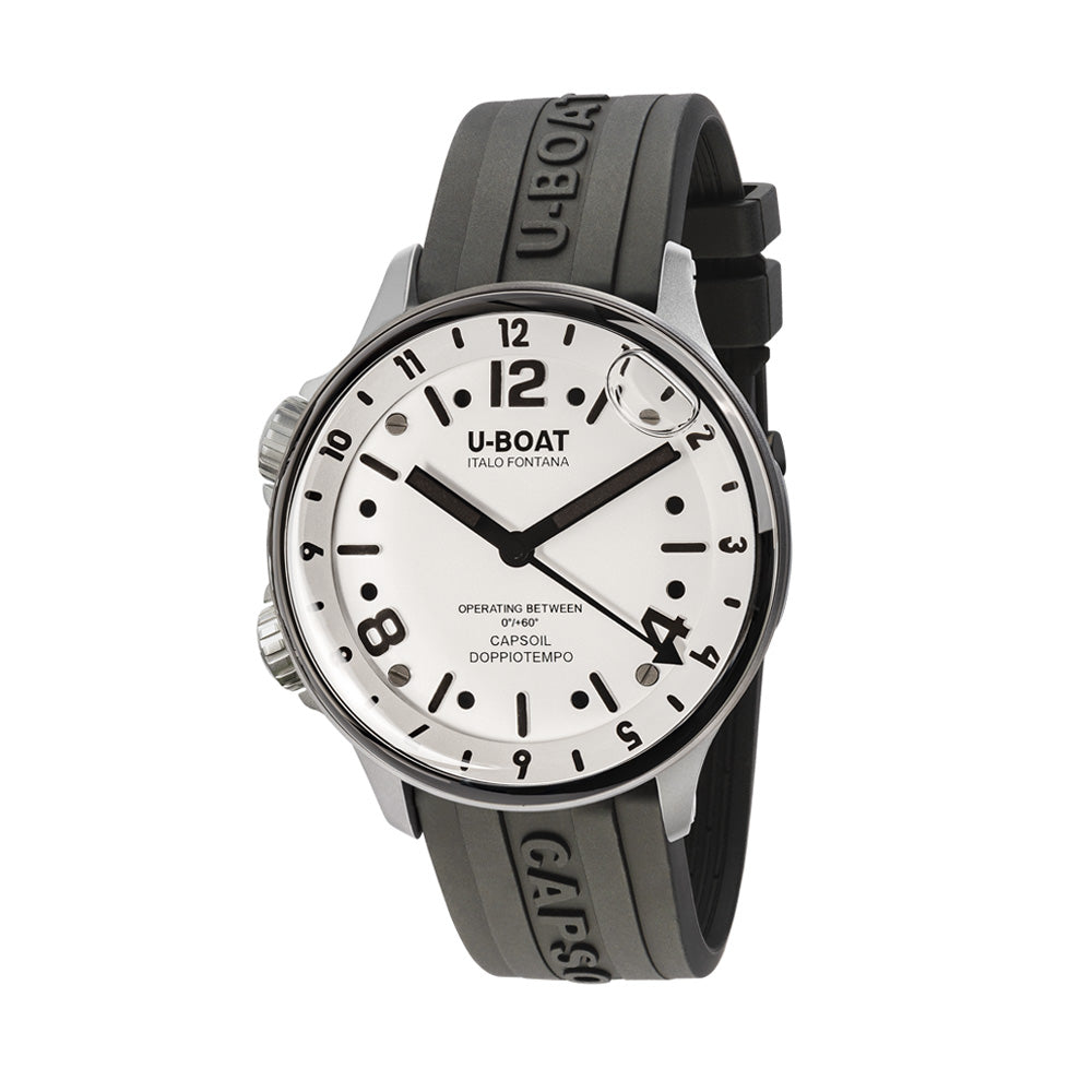 U-Boat Men's Silver Tone Case White Dial Automatic Watch