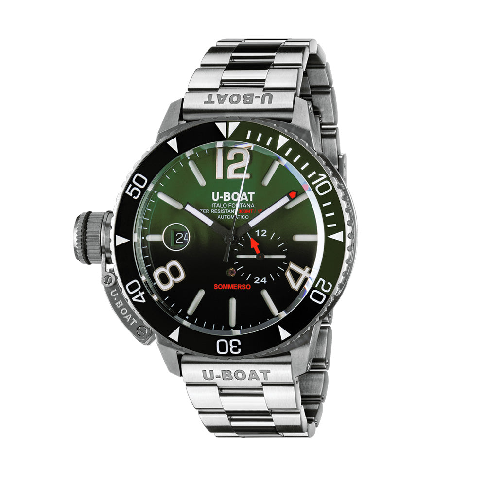 U-Boat Men's Silver Tone Case Green Dial Automatic Watch