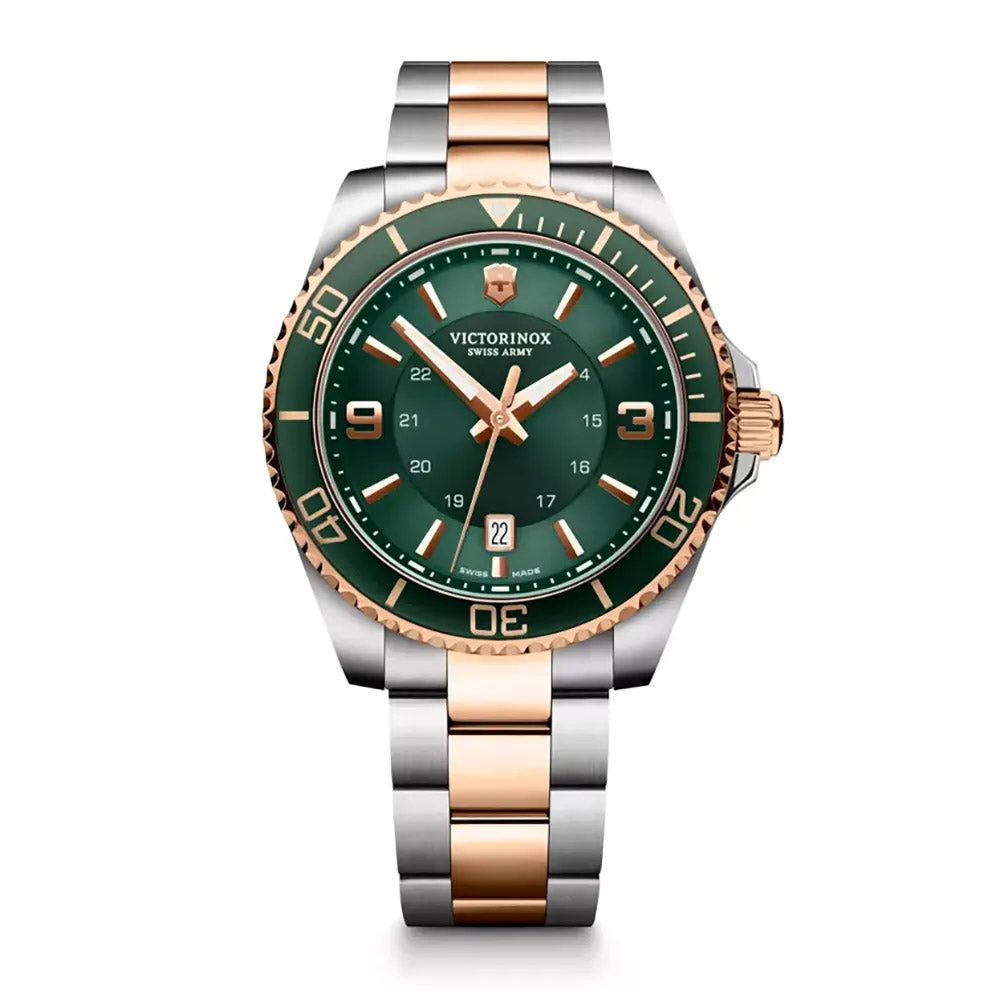 Victorinox Men's Silver Tone Case Green Dial Quartz Watch – The