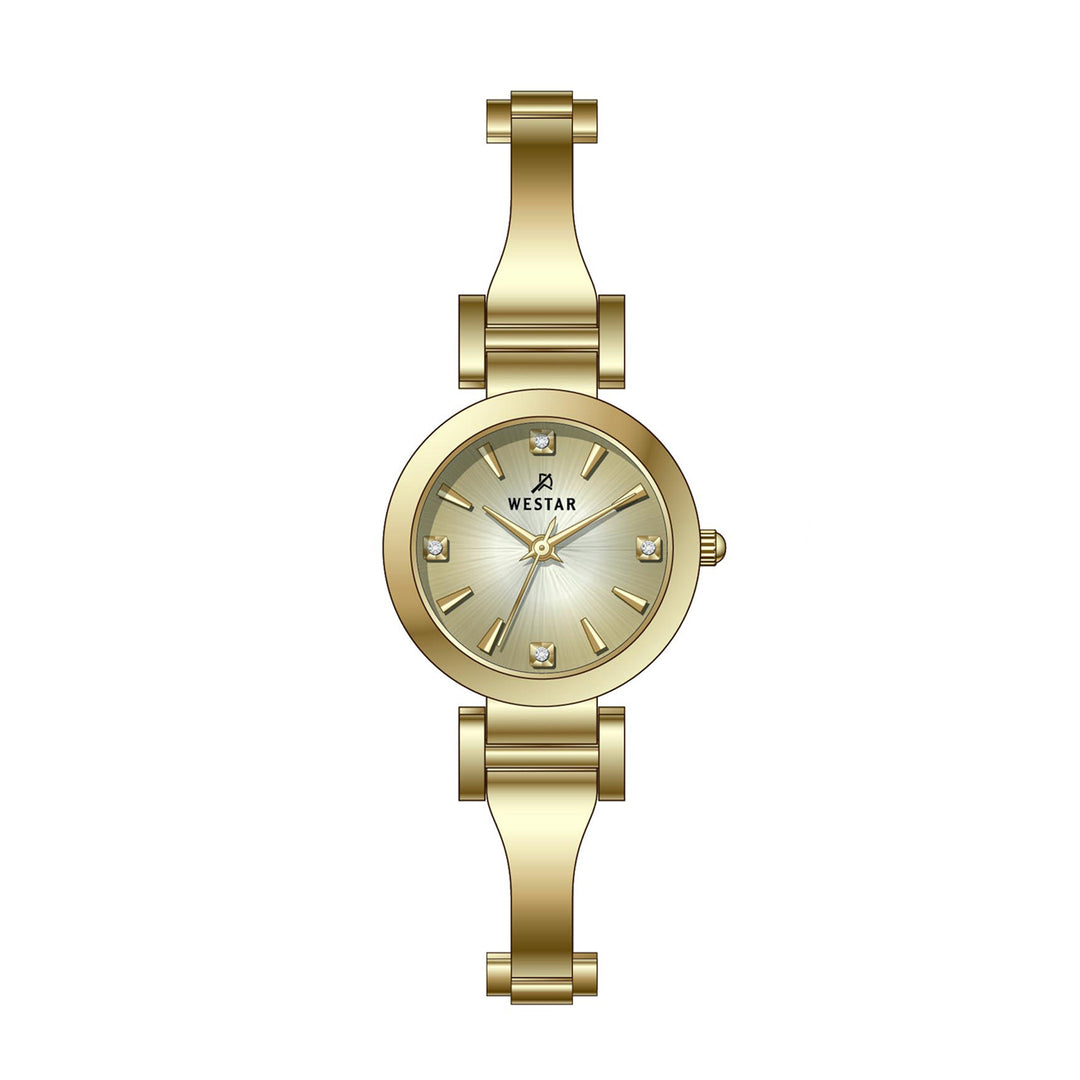 Westar Ornate Ladies 26 mm Light Champagne Dial Quartz Watch - 20337GPN102