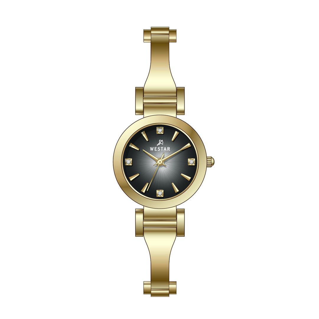 Westar Ornate Ladies 26 mm Black Dial Quartz Watch - 20337GPN103