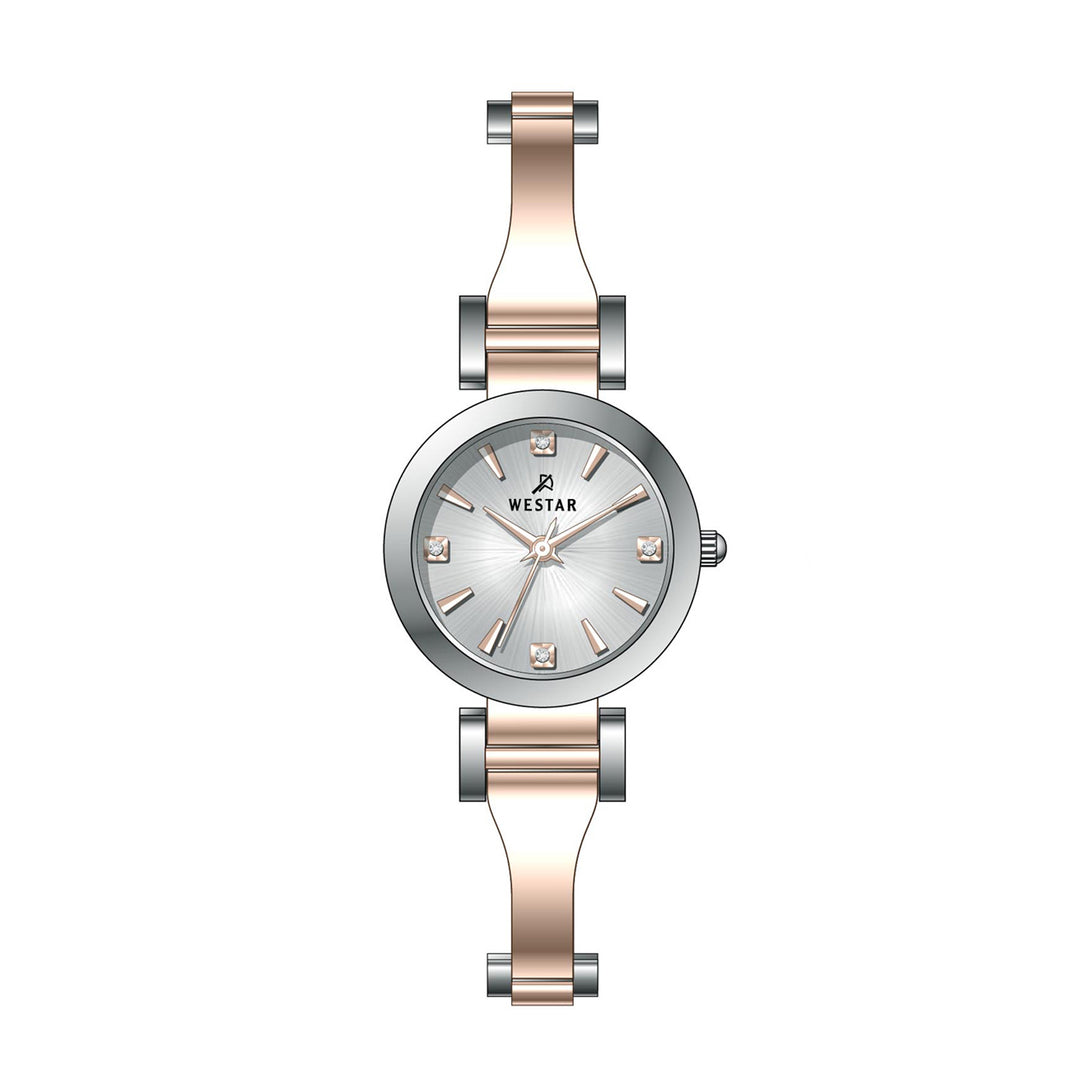 Westar Ornate Ladies 26 mm Silver Dial Quartz Watch - 20337SPN607