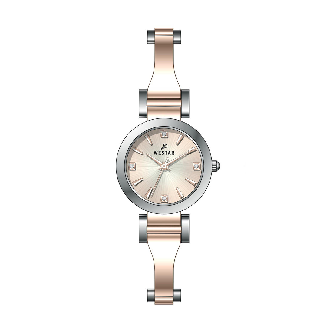 Westar Ornate Ladies 26 mm Pink Dial Quartz Watch - 20337SPN609
