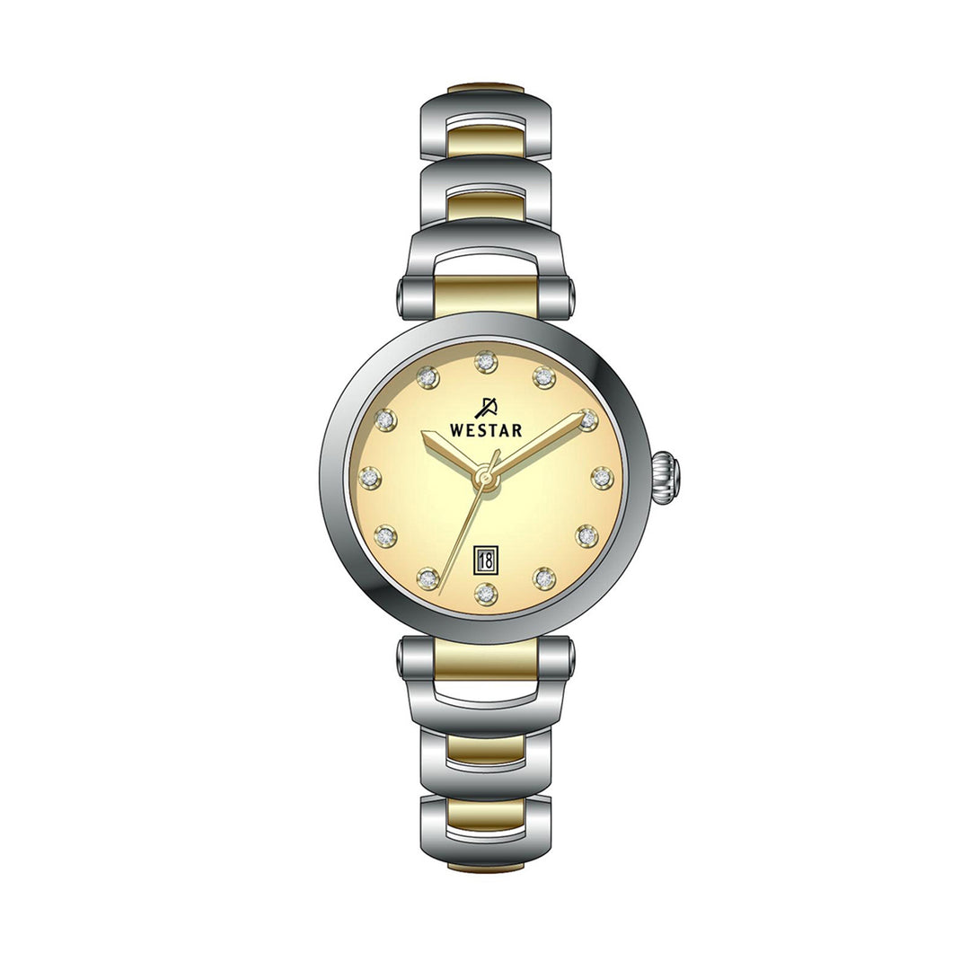 Westar Ornate Ladies 28 mm Light Champagne Dial Quartz Watch - 20339CBN102
