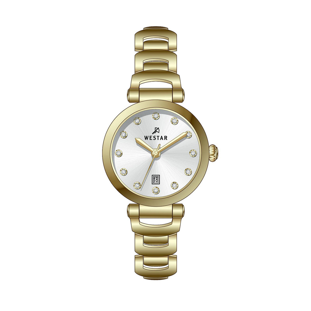 Westar Ornate Ladies 28 mm Silver Dial Quartz Watch - 20339GPN107