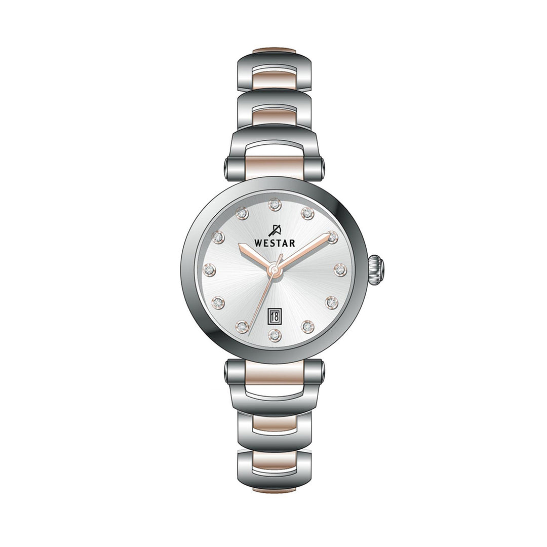 Westar Ornate Ladies 28 mm Silver Dial Quartz Watch - 20339SPN607