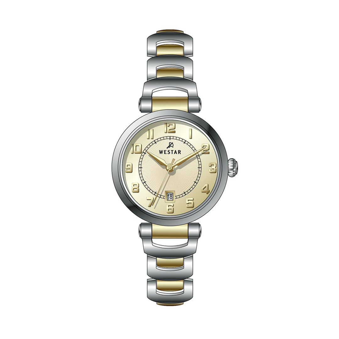 Westar Ornate Ladies 28 mm Light Champagne Dial Quartz Watch - 20341CBN102